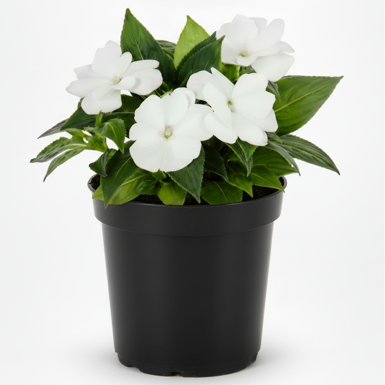 New Guinea Impatiens White - 5.0" Pot